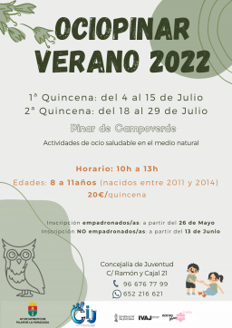 Ocio Pinar Verano 2022
