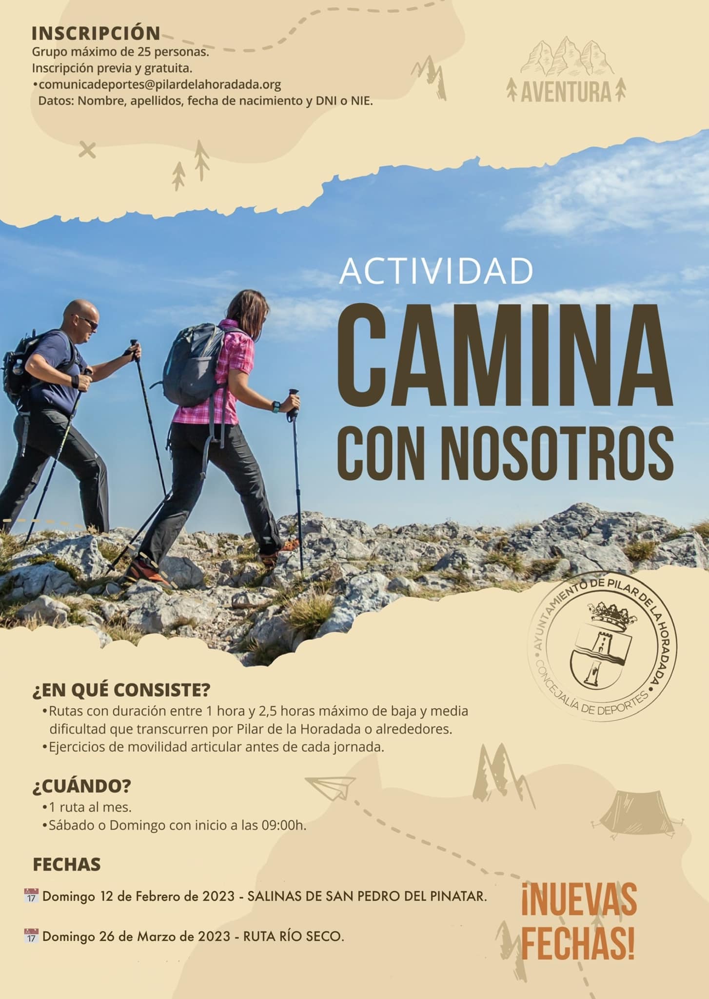 Cartel Camina con nosotros