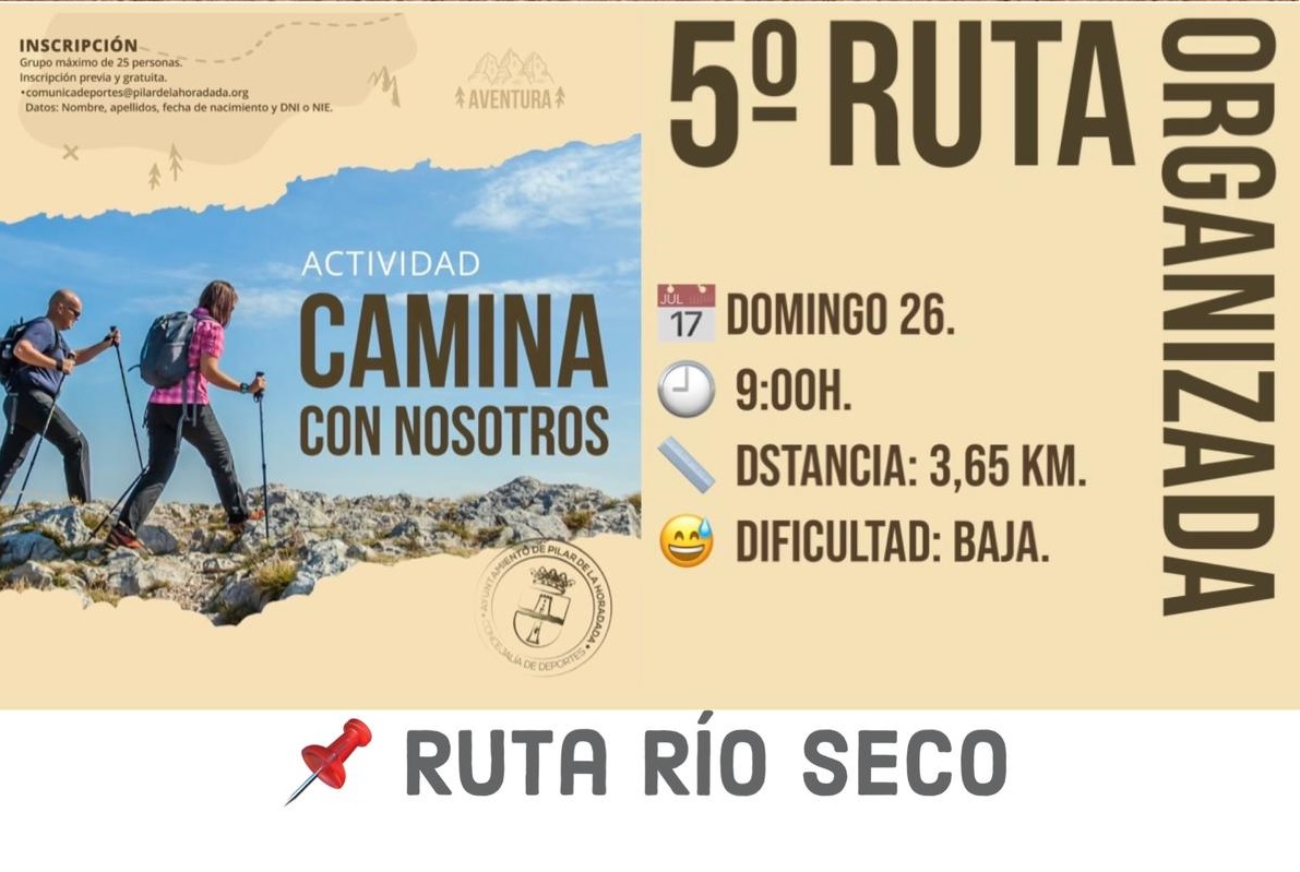CARTEL RUTA RÍO SECO "CAMINA CON NOSOTROS" DE LA CONCEJALÍA DE DEPORTES