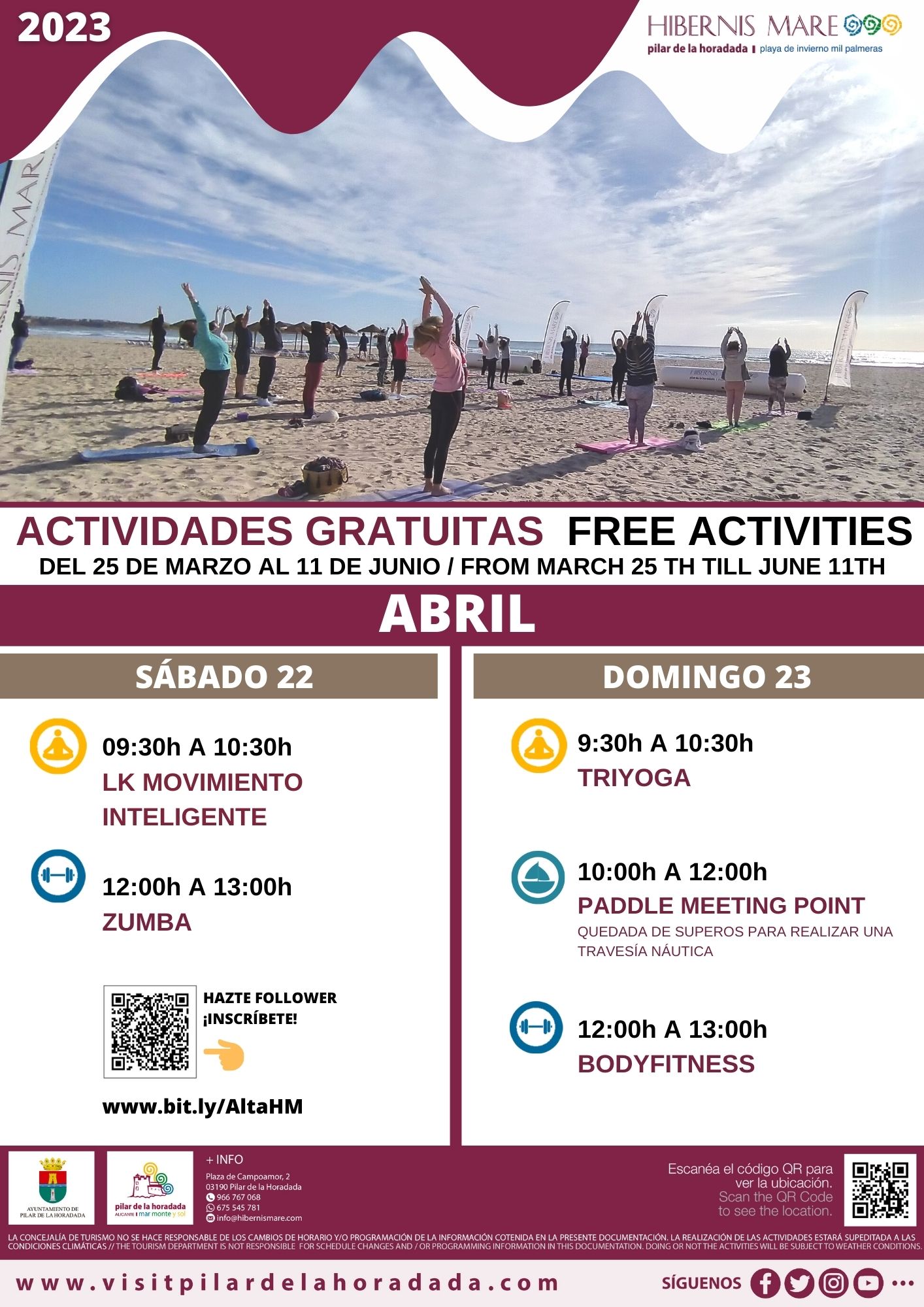Cartel Hibernis Mare 22 y 23 de abril Pilar de la Horadada