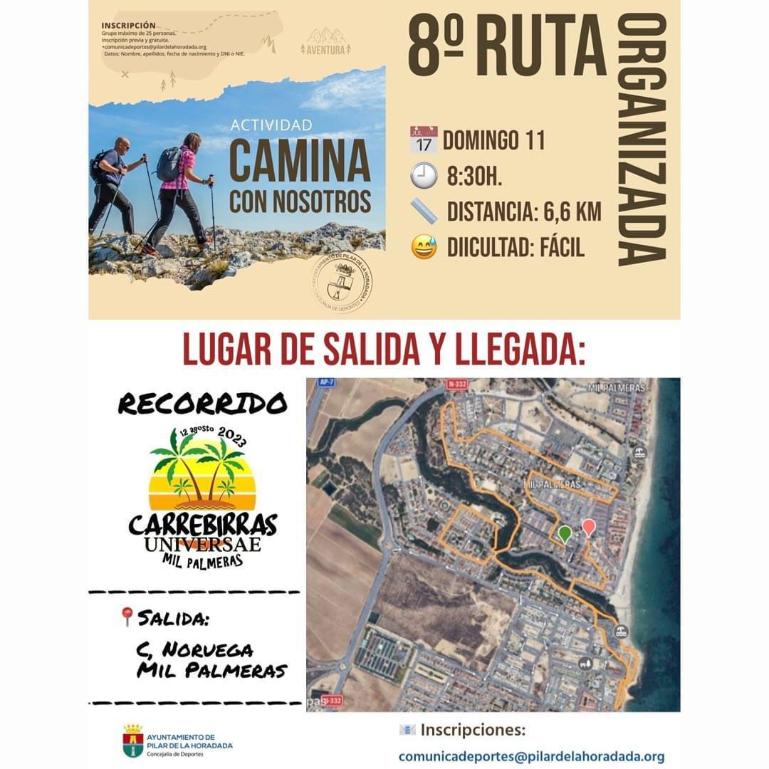Cartel ruta Camina con nosotros Carrebirras