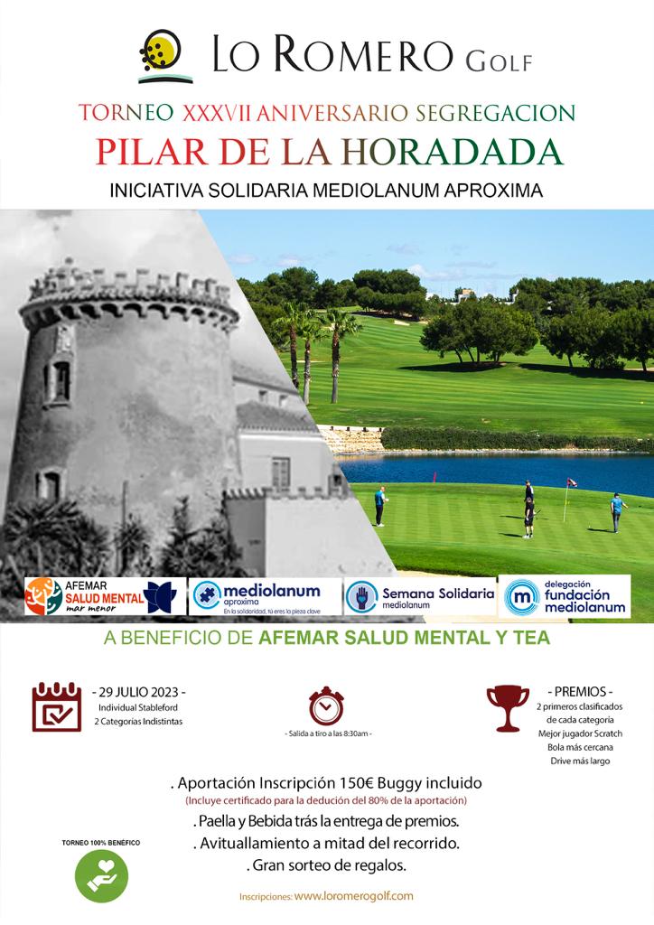 Cartel Torneo Golf XXXVII Aniversario Segregación Pilar de la Horadada