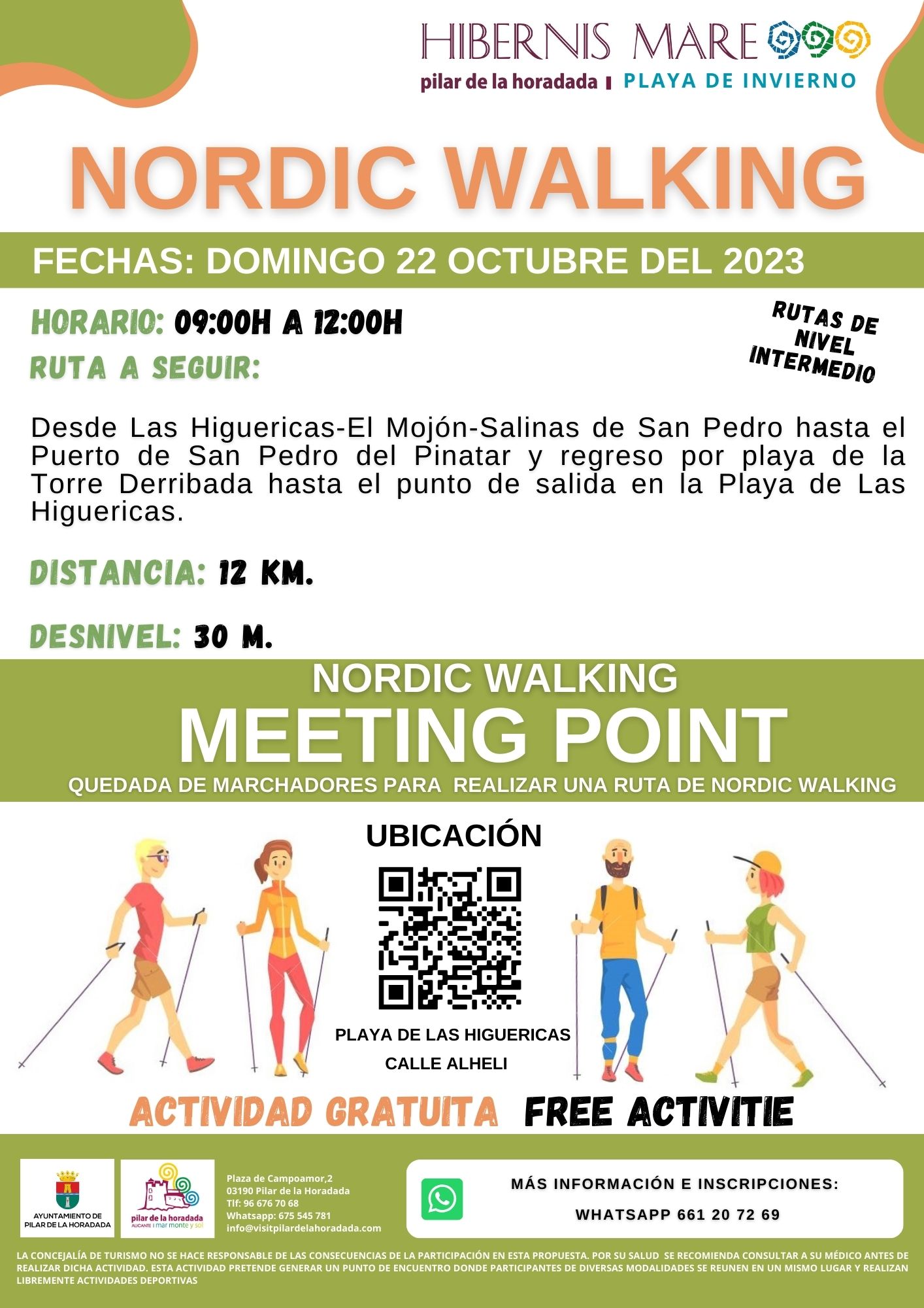 Cartel Nordic Walking 22 de octubre de 2023