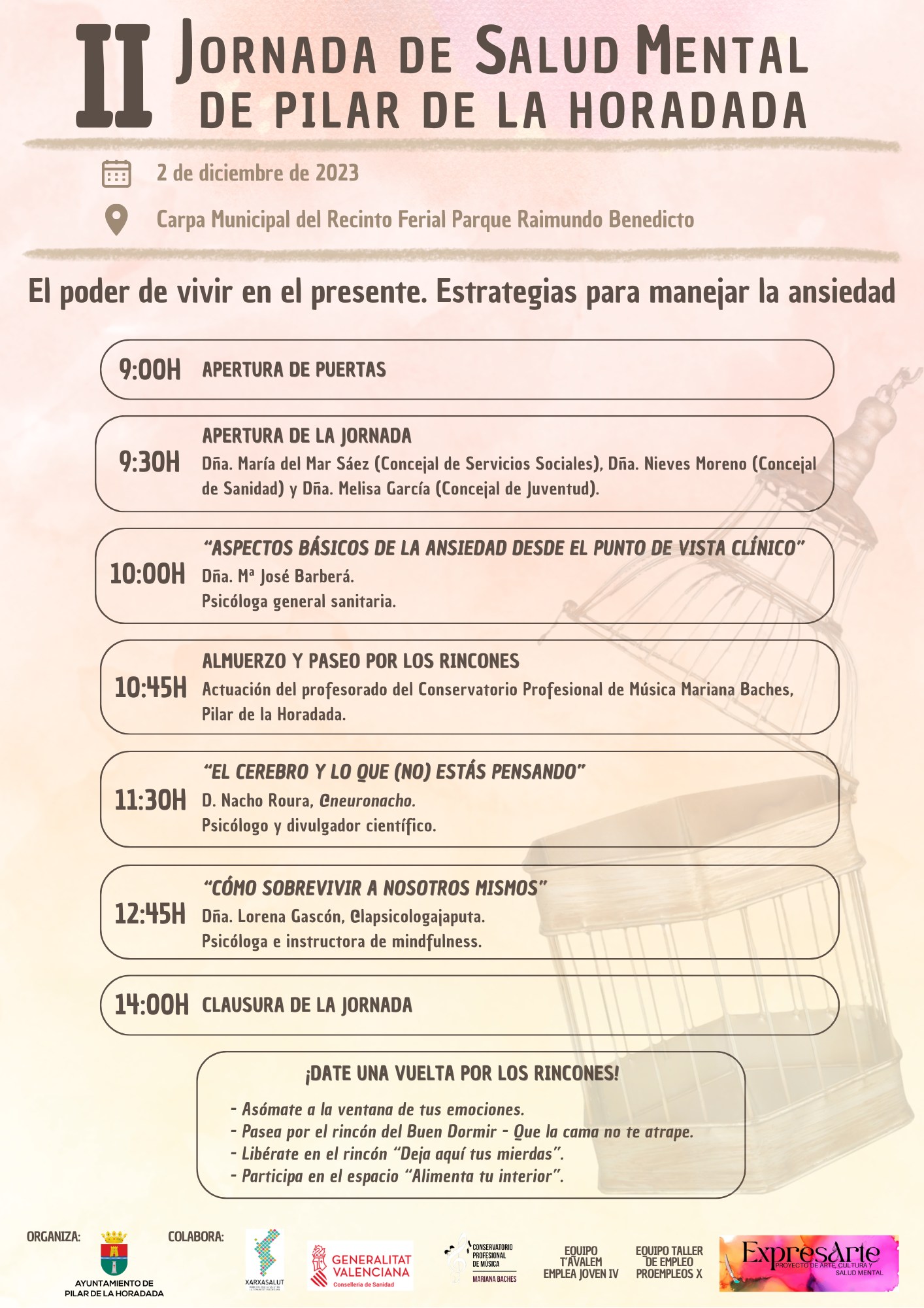II Jornada de Salud Mental en Pilar de la Horadada programa