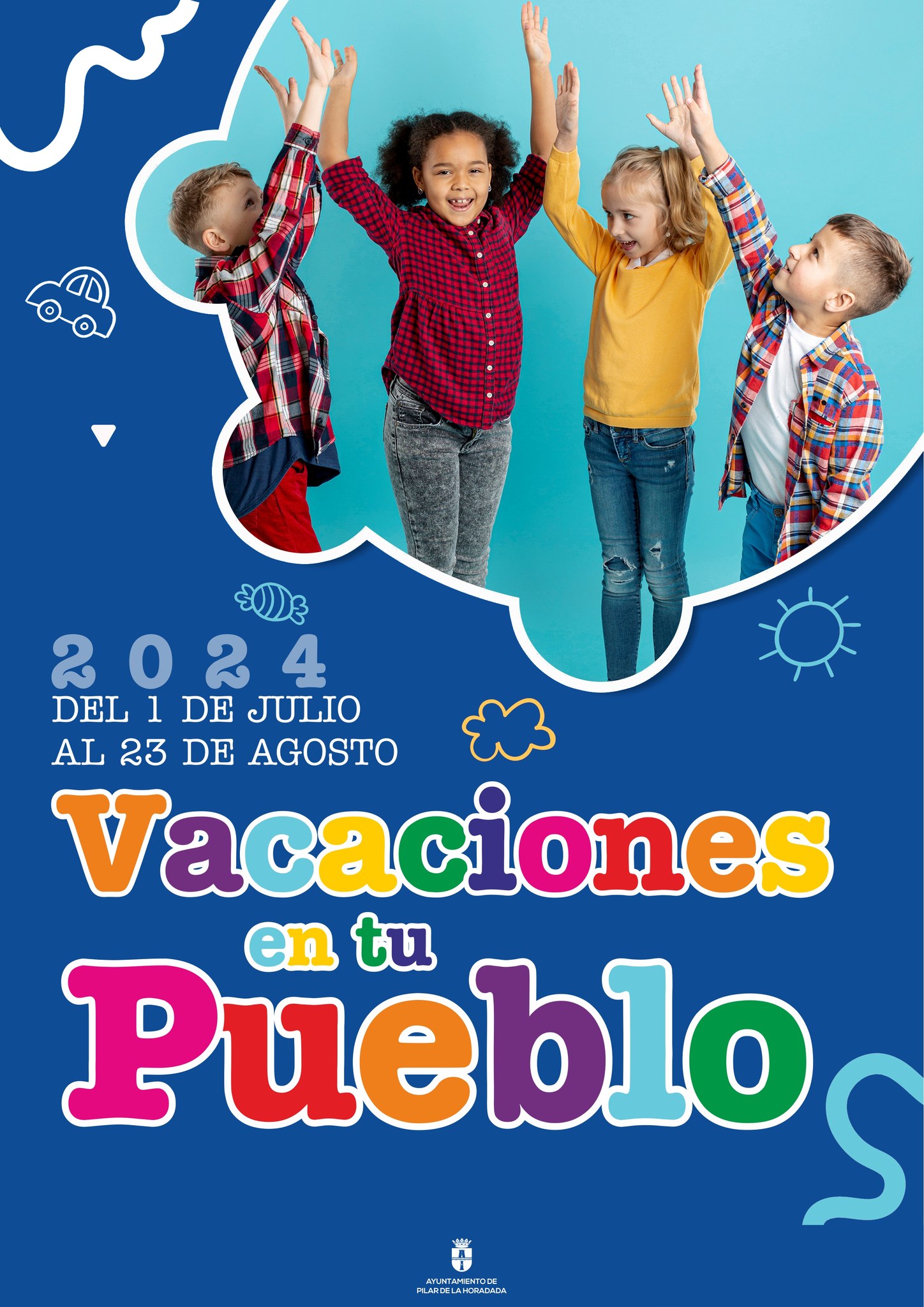 Cartel Vacaciones en tu Pueblo 2024