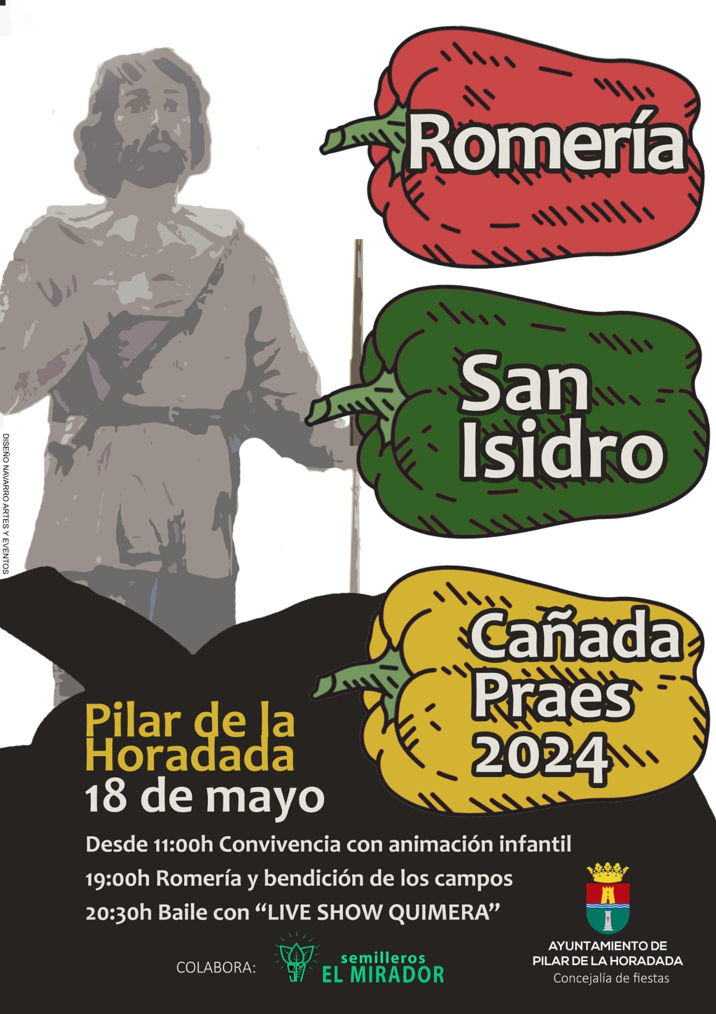 Cartel Romería San Isidro 2024 en Pilar de la Horadada