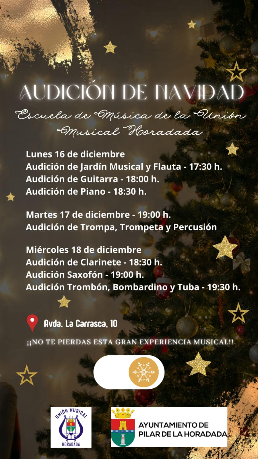 AUDICIÓN DE LOS ALUMNOS DE LA ESCUELA DE MÚSICA DE LA UNIÓN MUSICAL HORADADA 