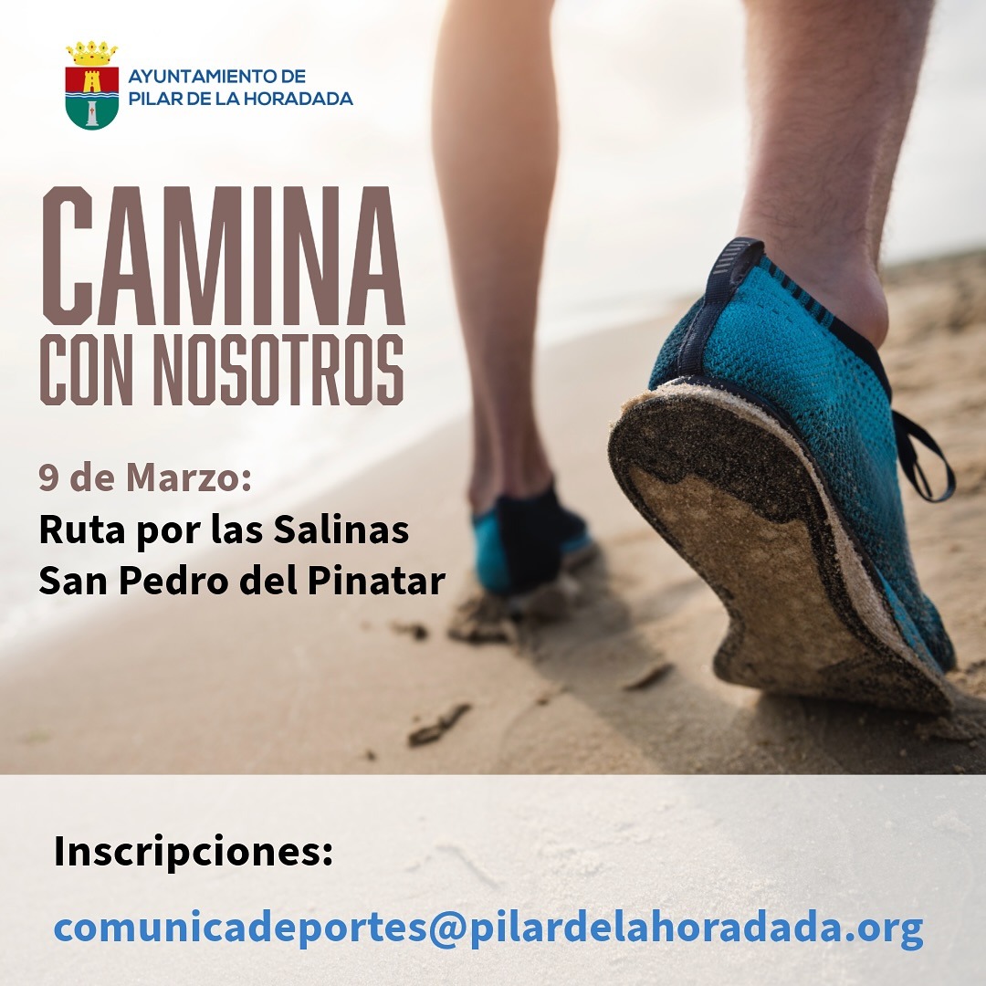 Cartel camina con nosotros Pilar de la Horadada del 9 de marzo