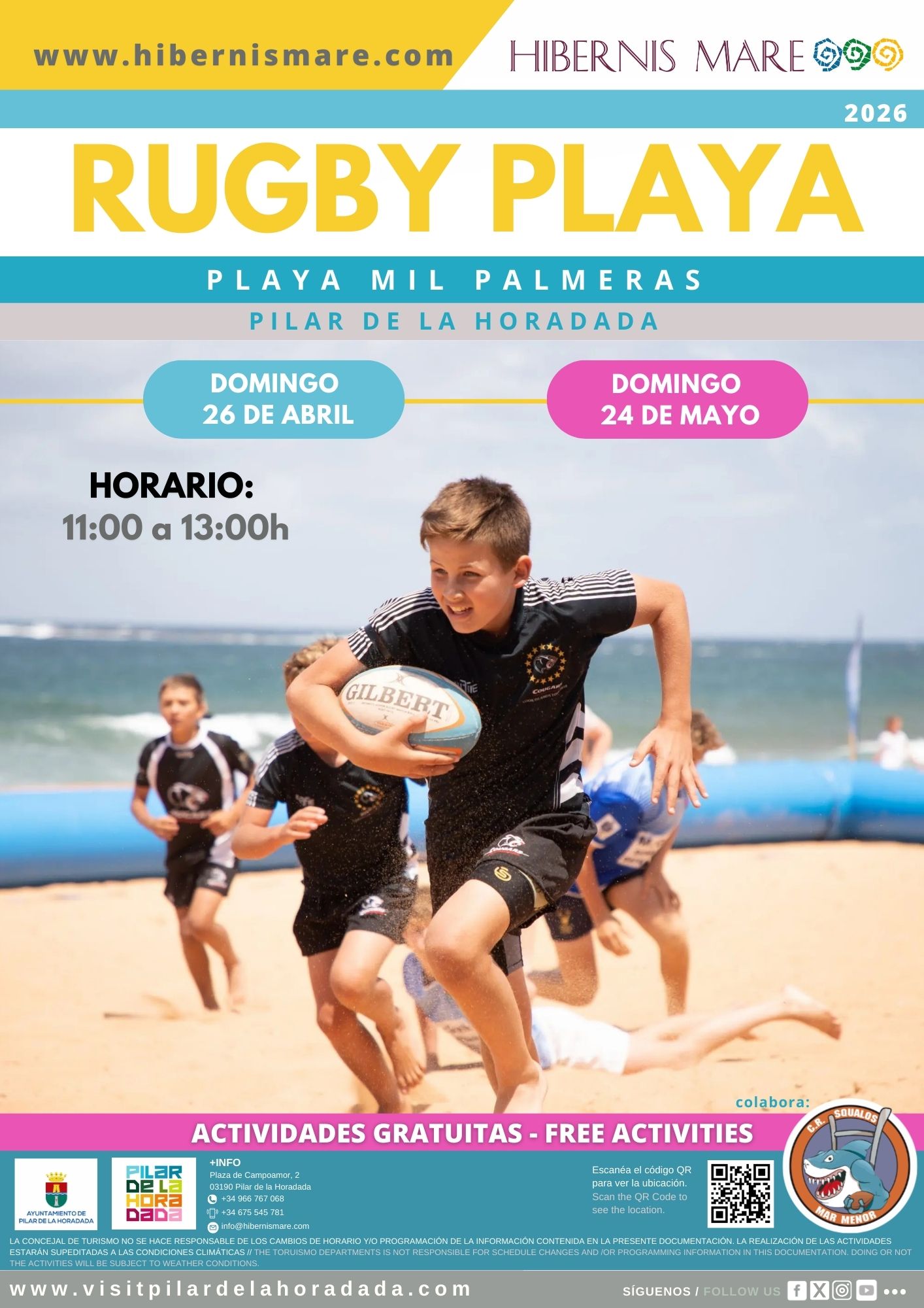Cartel Rugby Playa Hibernis Mare