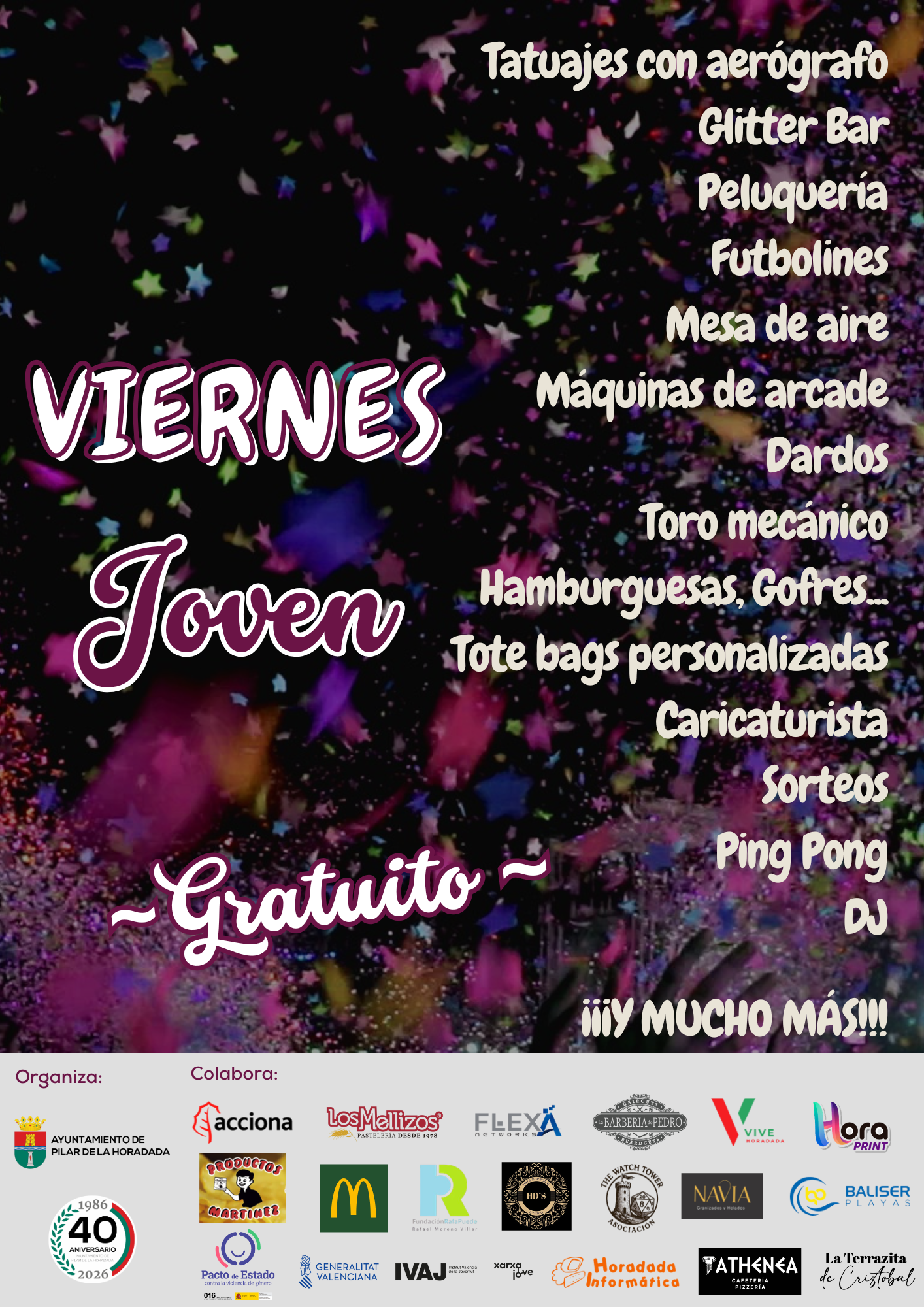 Cartel viernes joven