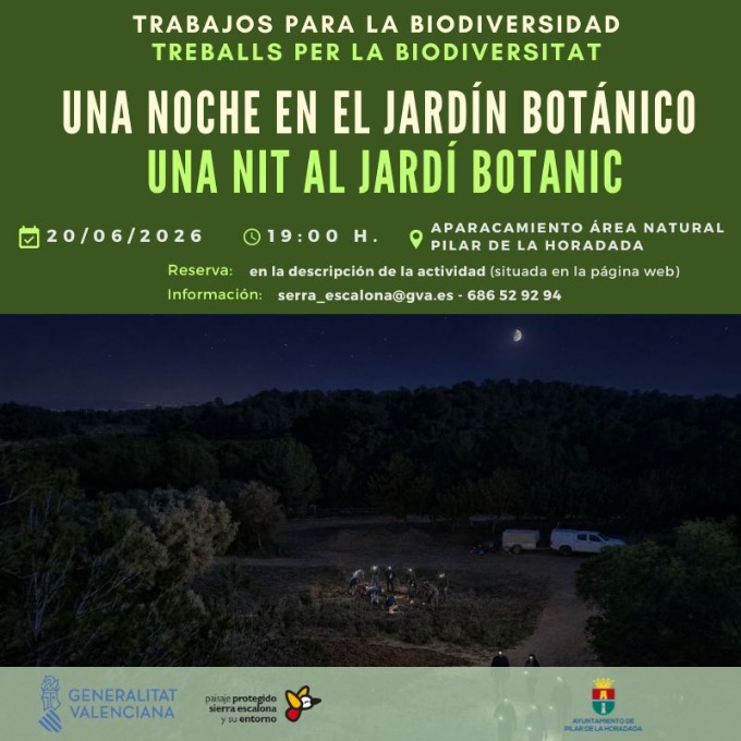 Cartel actividad en sierra escalona