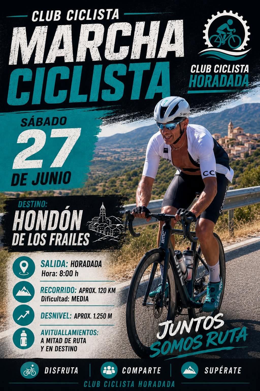 Cartel club ciclista horadada 
