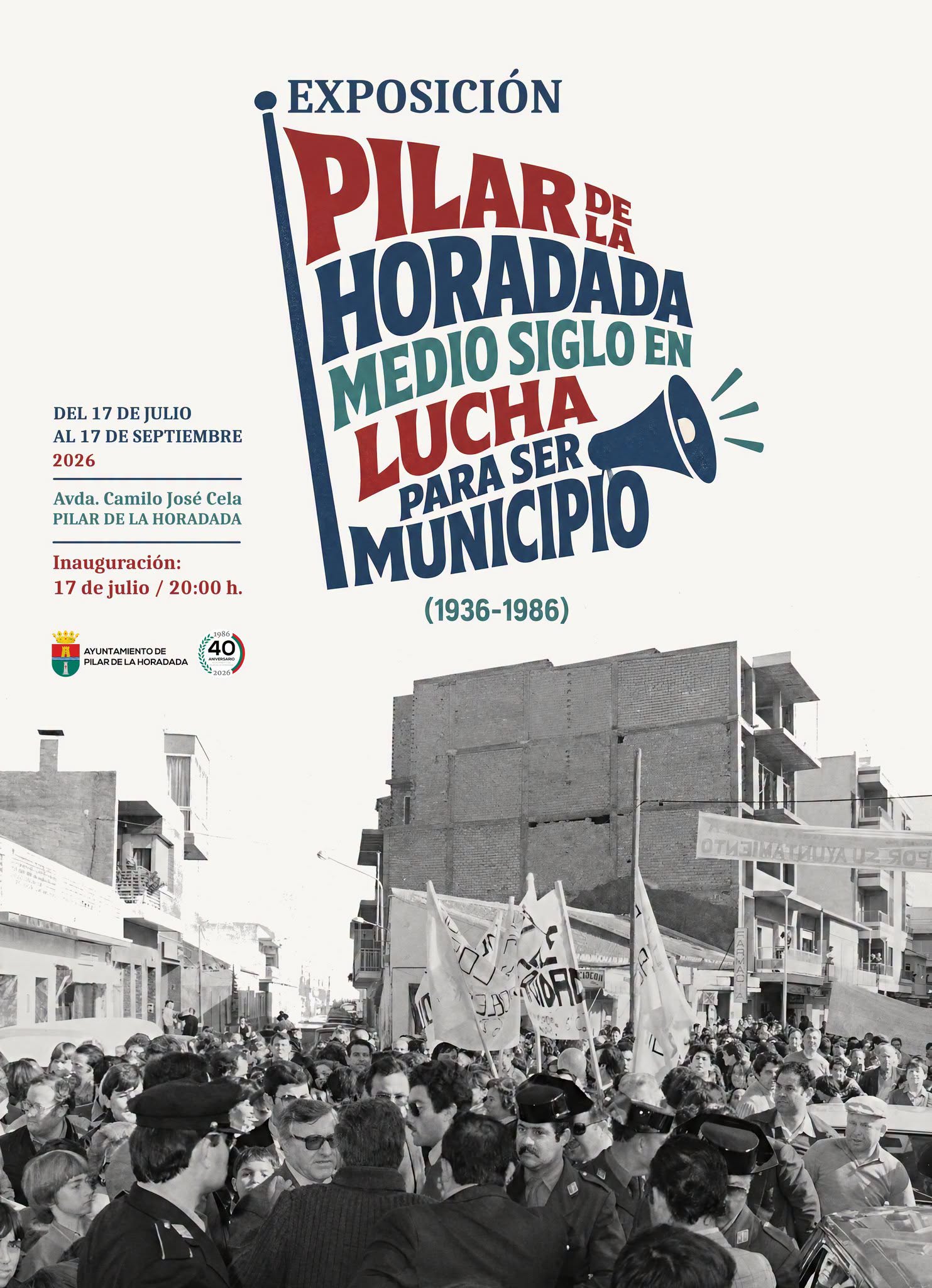Cartel exposición Pilar de la Horadada medio siglo en lucha para ser municipio