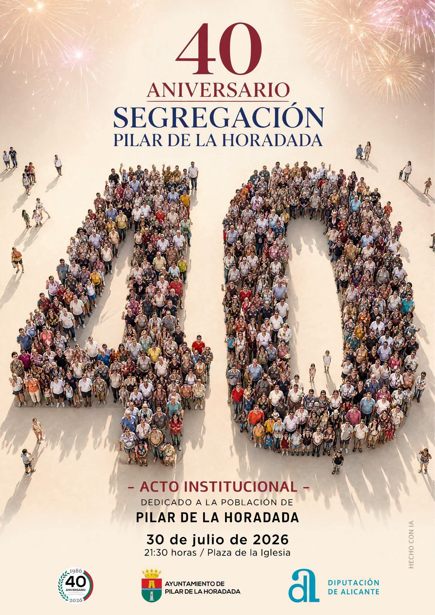 Cartel 40 aniversario Pilar de la Horadada