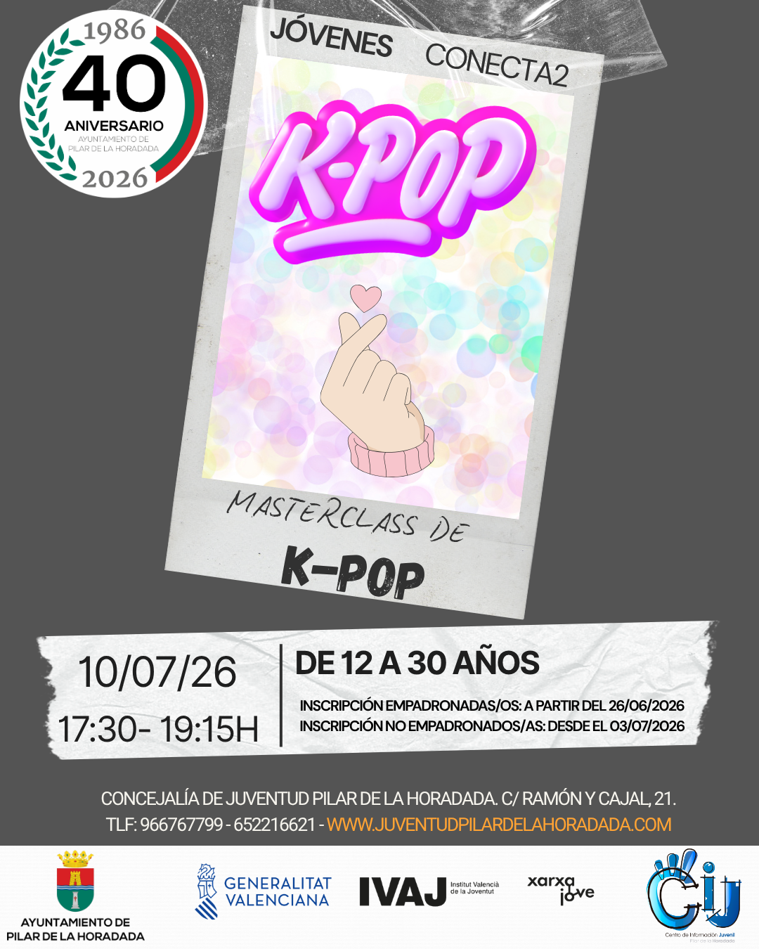 Cartel taller k-pop