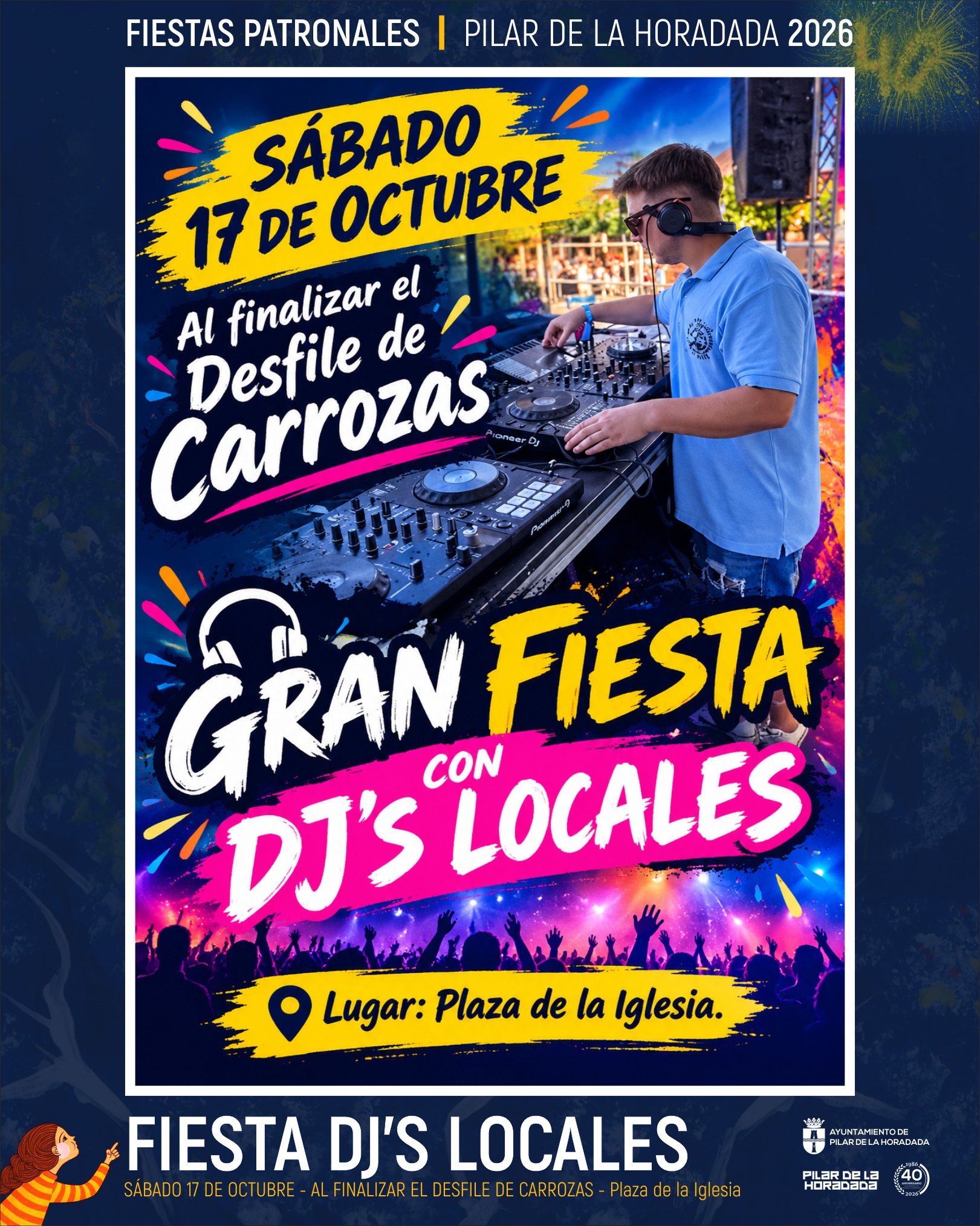 cartel fiesta dj fiestas patronales