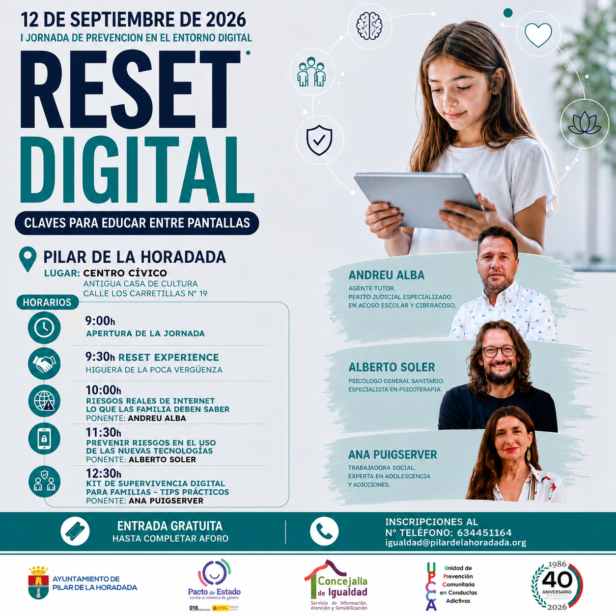 I JORNADA DE PREVENCIÓN EN EL ENTORNO DIGITAL. RESET DIGITAL