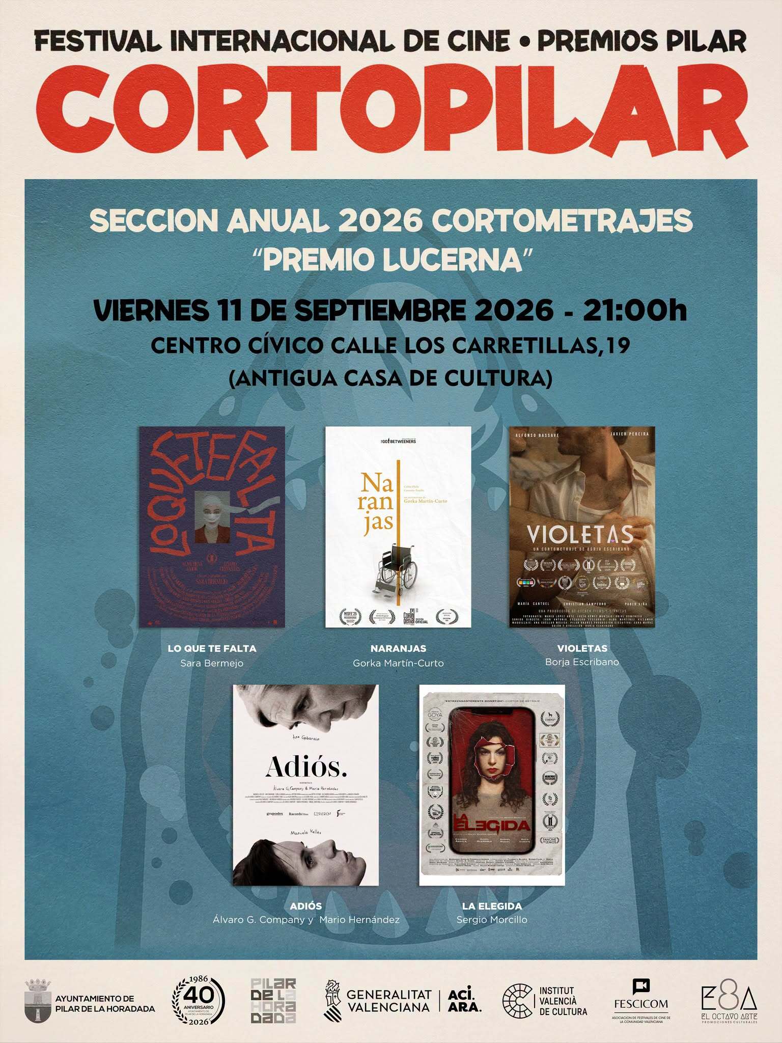 PROYECCIÓN DE CORTOMETRAJES: SECCIÓN ANUAL PREMIO LUCERNA CORTOPILAR 2026