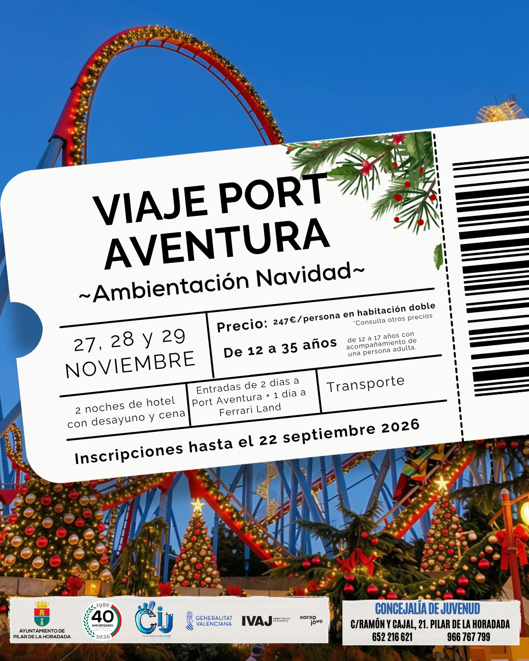 INSCRIPCIONES VIAJE PORT AVENTURA